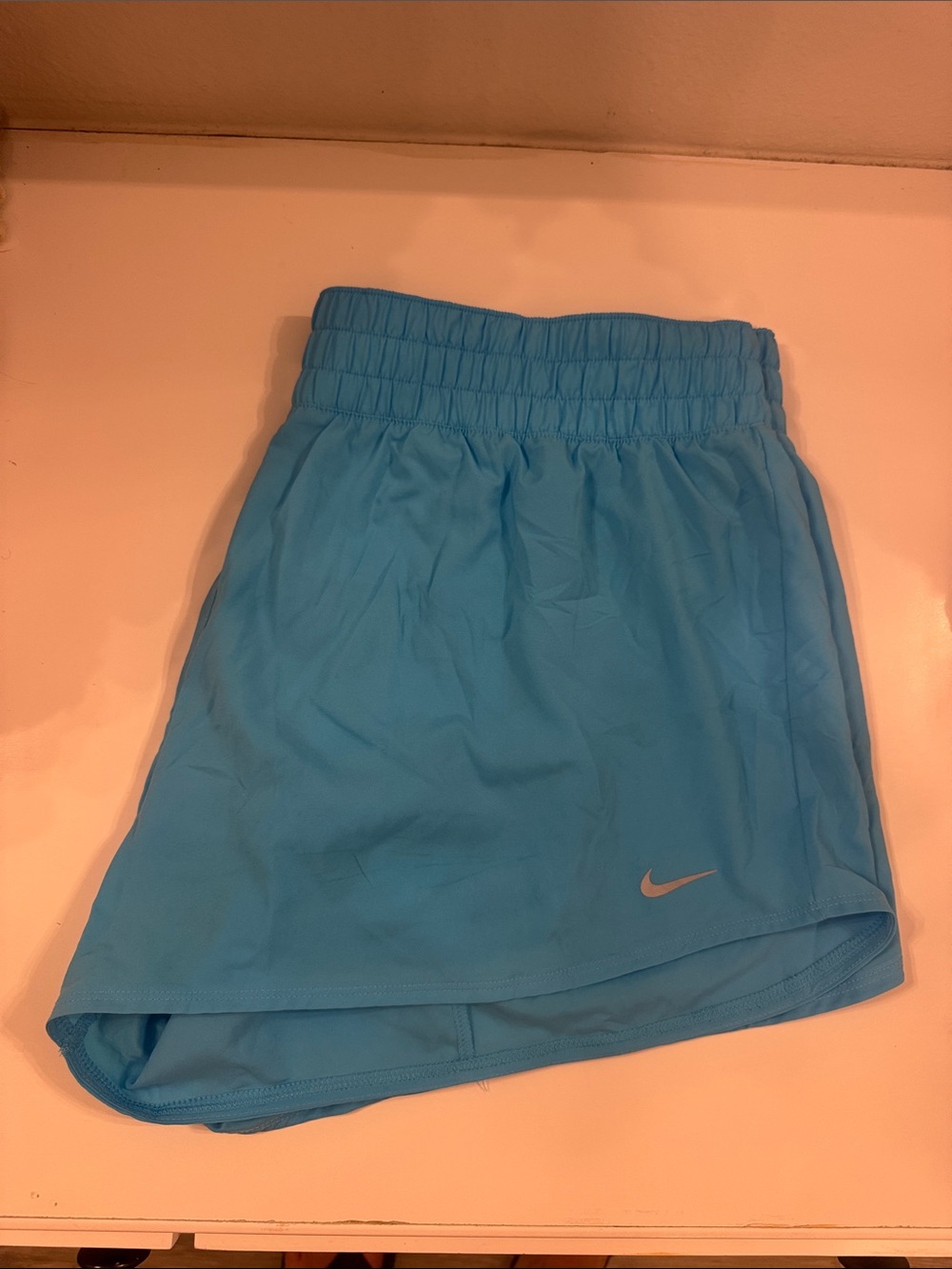 Nike Women’s (Sz XL) Aqua Blue Athletic Shorts. 3” inseam.